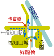 福知山城付近の地図