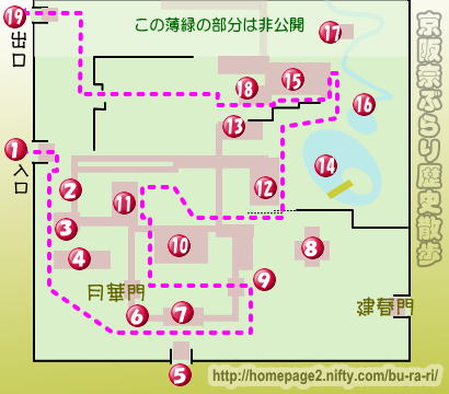 京都御所一般公開：地図